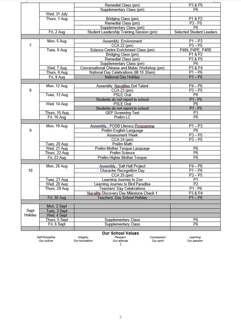 School Calendar 2024 Term 3 Page 2